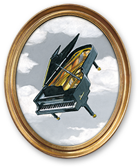 Portrait d'un piano dans le ciel